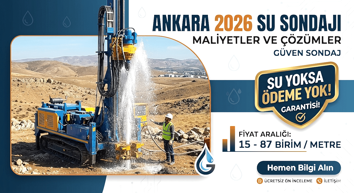 Ankara 2026 Su Sondajı Maliyetleri Netleşti